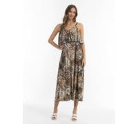 Faina Maxikleid mit Animal-Print Damen beige, S