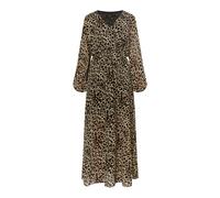 Faina Maxikleid mit Leoprint Damen Beige Löwe S