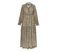 Faina Maxikleid mit Leoprint Damen Hellbeige Mehrfarbig S