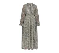 Faina Maxikleid mit Leoprint Damen Weiss Mehrfarbig L