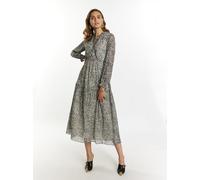 Faina Maxikleid mit Leoprint Damen weiß, S