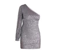 Faina One-Shoulder-Minikleid Damen grau silber S