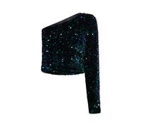 Faina One-Shoulder-Top Damen Blau Grün Mehrfarbig S