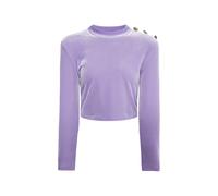 Faina Samtshirt mit Glitzer Damen Lavendel XL