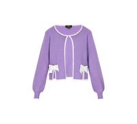 Faina Strickjacke Damen Lavendel Weiss XL/2XL