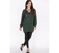 Faina Strickjacke Damen Polyamid grün, M/L