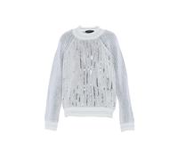 Faina Strickpullover mit Pailletten Damen Wollweiß M/L