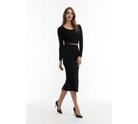 Faina Cropped-Jersey-Top Damen schwarz, M