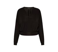 faina Women's Cropped Langarm Shirt, Schwarz, XS