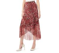 faina Women's Midirock Skirt, Rote Schlange, M