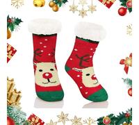FAINCA Weihnachtssocken Kinder Weihnachtssocken Warm Happy Socks Kinder Rutschfest Socken Weihnachten Atmungsaktiv für Männer und Frauen Geeignet für Zuhause Weihnachten Kindertag (L)