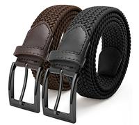 Fairwin 2er Stretch Gürtel für Herren und Damen elastisch Flechtgürtel geflochten Stretchgürtel aus Stoffgürtel flexibel Elastik Stoff für Golf flex dehnbar