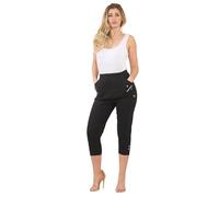 FAIRY BOUTIQUE Caprihose für Damen, Kirschbeere, 3/4-Hose, elastische Baumwolle, Stretch, kurze Hose, Übergröße 38-52, navy, 40