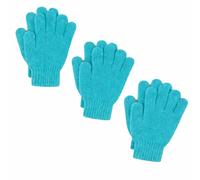 FAIRY TRENDZ 3 Stück Thermohandschuhe Herren Damen Warm Gestrickte Winterhandschuhe Weiches Fleece Gefüttert Vollfinger Kaltes Wetter Outdoor, türkis, Einheitsgröße