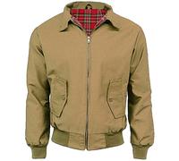 FAIRY TRENDZ Klassische Harrington-Jacke für Herren, trendig, Vintage-Retro-Scooter, 1970er-Jahre-Bomberjacke mit Reißverschluss, CAMEL, XX-Large