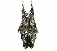 FAIRY TRENDZ LTD Damen-Jumpsuit, Lagenlook, Cami, Baggy, Harem-Jumpsuit, Kleid Gr. One size, camouflage grün