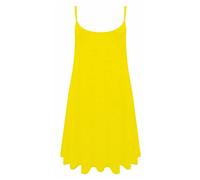 FAIRY TRENDZ LTD Damen-Kleid, Übergröße, Bedruckt, ärmellos, Cami, Swing-Kleid, Größe 34-54 Gr. 50-52, gelb