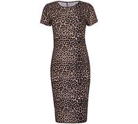 FAIRY TRENDZ LTD Damen Midi-Kleid mit Umhangärmeln und Rundhalsausschnitt, figurbetont, für Kostümpartys, braun, 42/44
