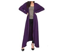 FAIRY TRENDZ LTD Damen Strickjacke, lang, fließend, lang, Gr. 36-54, violett, 38-40