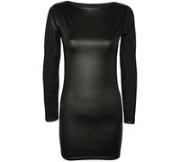 FAIRY TRENDZ LTD Damen Wetlook PVC Cami Swing Top Skaterkleid Leder figurbetontes Kleid Mini Rock Leggings Tops UK 8-26 Gr. 42/44, Figurbetontes Minikleid