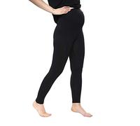 FAIRY TRENDZ LTD Leggings für Mütter, Schwangerschaft, dehnbar, volle Länge, Größe 36-48 Gr. 42, Schwarz