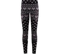 FAIRY TRENDZ LTD Strick-Leggings für Damen, volle Länge, Weihnachten, Winter, Schnee, modische Arbeitshose, Heart Knitted Black, 38