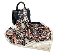 FAIRYGATE Bandana Halstuch Seidentuch Paisley Drucken Tuch Schal Kopftuch 100% Seide Multifunktion Unisex Biker 61005