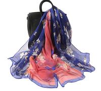 FAIRYGATE Damenschal Chiffon Schal Bunt Seidenschal Damen Seide Chiffon Schal Georgette Farbe Schals & Tücher für Frauen Stola für Abendkleid 39024