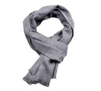 FAIRYGATE Schal Grau Kaschmir Schal Herren Warm Herbst und Winter Schal Herren Classic und Elegant Schals Frühling Winter Langer Grau Baumwollschal für Herren Dunkelgrau 12226