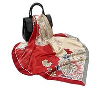 FAIRYGATE Schal Rot Damen Kopftücher Halstuch Elegante Schal Frauen Elegant Seidenschal Business Seidentuch Scarf Bandana Taschentuch Handgelenk Verpackungs 77013