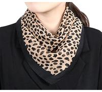 FAIRYGATE Seiden Kopftuch Damen Chiffon Bandana Damen Große quadratische Fleckschals Kopftuch Vierecktuch Satin Haarschal Halstuch Frauen DA2812