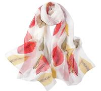 FAIRYGATE Seidentuch Damen Stola Schal Chiffon Georgette Umhang Cape Elegant Für Hochzeit Brautkleid Abendkleid Festlich Ballkleid Strandkleid 38020