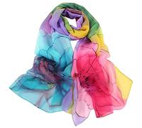 FAIRYGATE Seidentücher Damen Seiden Tuch Damen mit schlichtem Muster Eleganter Sommer schal für Frauen Hochwertiges Seidentuch Seidenschal Halstuch und Chiffon Stola Dezent Stilvoll A4219