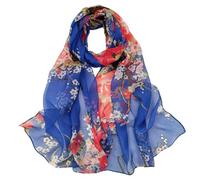 FAIRYGATE Tücher Damen Schal Damen Blau Halstuch Seide Seiden Tuch für Damen Mädchen Elegantes Accessoire Halstuch Schulter oder Umschlagstuch Einsetzbar A4712