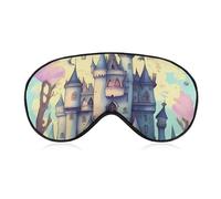Fairytale Castle Augenmaske für Damen & Herren, atmungsaktive & verstellbare Augenabdeckung, ultraweiche Schlafmaske, leichte Reise-Augenbinde für Flugzeug, Nickerchen, Nachtschlaf