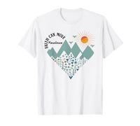 Faith Can Move Mountains Boho Floral Mountain Flower Heart T-Shirt