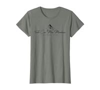 Faith Can Move Mountains Matthew 17:20 Bible Quote Christian T-Shirt, Damen, Heidekraut/Armeegrün, S