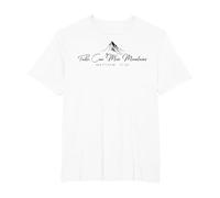 Faith Can Move Mountains Matthew 17:20 Bible Quote Christian T-Shirt, Herren Große Größen, Weiß, 5X Tall