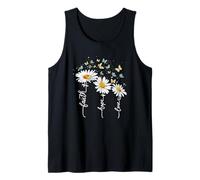 Faith Hope Love Christian Daisy Butterfly Christ Grafik Tank Top