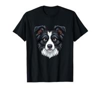 Faithful Border Collie Face Hundeporträt T-Shirt