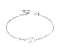 FaithHeart Fußkette für Damen, Herz Fußkettchen mit Buchstabe T, auch als Armband, 22cm lang Fußschmuck für Mama Tochter