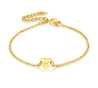 FaithHeart Herz Armband Damen mit Buchstabe H edelstahl Mädchen Armbändchen mit Schmuckbox für Weihanchten Geburtstag