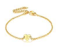 FaithHeart Herz Armband Damen mit Buchstabe R edelstahl Mädchen Armbändchen mit Schmuckbox für Weihanchten Geburtstag