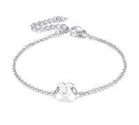 FaithHeart Sommer Armbändchen für Damen Buchstabe J Herz Armskette Freundschaftskette Armband