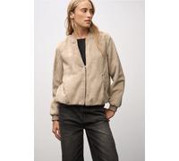 Blouson STREET ONE, Damen, Gr. 46, smooth champagne, Stoff, Obermaterial: 100% Polyester; Futter: 100% Polyester, unifarben, normal normal, Rundhals, Bündchen, Jacken, mit Tunnelzug am Saum (89125435-