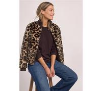 Fake Fur Blouson mit Strickdetails
