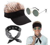 Fake Haar Baseball Hut Neuheit，Haarband Dehnbar Kreatives Cap Mit Haaren - Schützende, Einstellbare & Spaß Sonnenhut Für Damen und Herren,Urban Classics Unisex Bandana