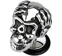 Fake Plug Totenkopf Silber Innengewinde