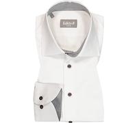 fakts Hemd Herren Slim Fit Extra langer Arm Baumwolle weiß, 40