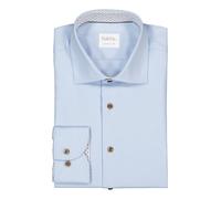 fakts Hemd Herren Slim Fit Langarm Baumwoll-Stretch blau, 39